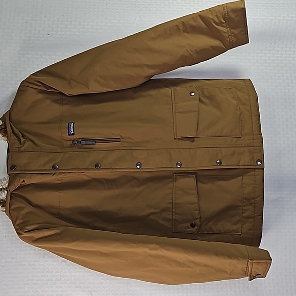 Patagonia khaki sherpa lined coat size XL 14 excellent condition - Picture 1 of 10